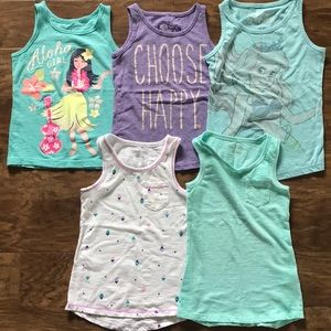 Tank tops. Girls. Size 5/small. Lot.